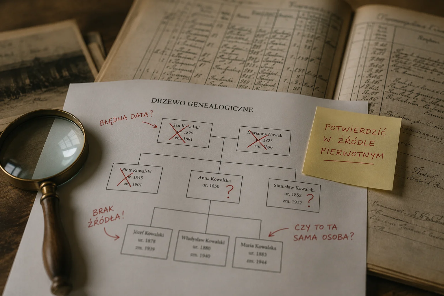 Nie ufaj ślepo MyHeritage – najczęstsze błędy w poszukiwaniach genealogicznych