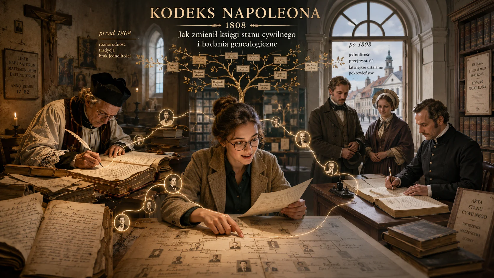 Kodeks Napoleona i polskie akta — co się zmieniło i jak to wpływa na poszukiwania genealogiczne