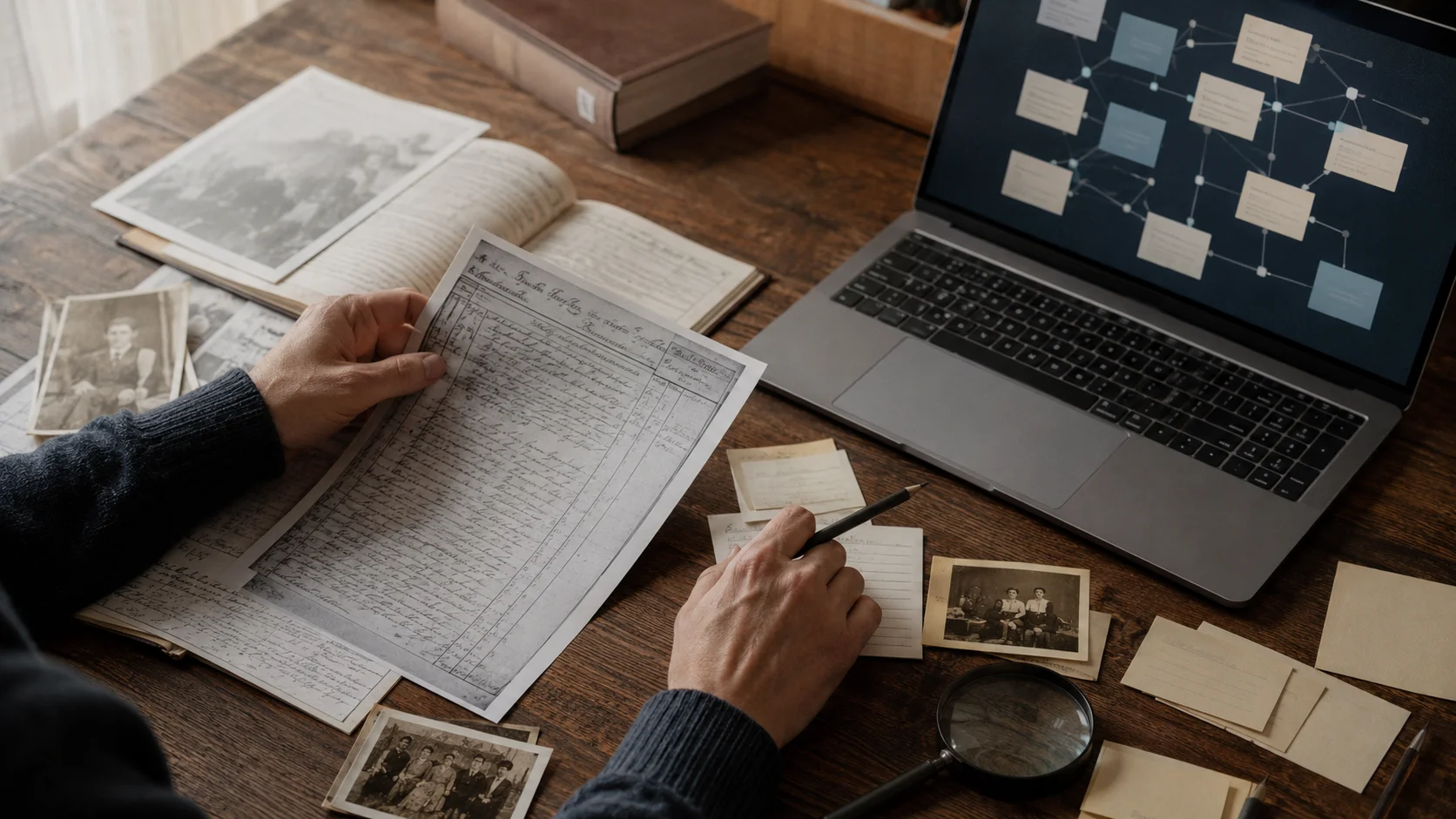 Second Brain w genealogii — jak zorganizować wiedzę o przodkach, zanim zacznie Cię przerastać